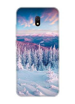 Чехол на xiaomi redmi 8a :: зимние горы (принт 163)