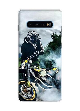 Чехол на samsung galaxy s10 plus :: мото драйв (принт 68)