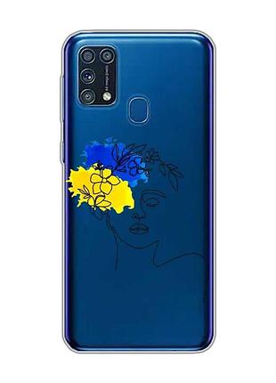 Прозорий чохол на samsung galaxy m31 :: українка арт (принт 3)