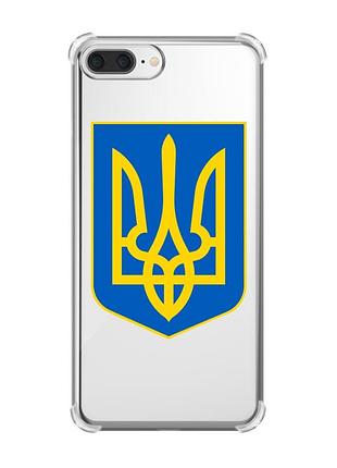 Чохол з потовщеними кутами на iphone 7 plus/8 plus :: тризуб україна (принт 256)