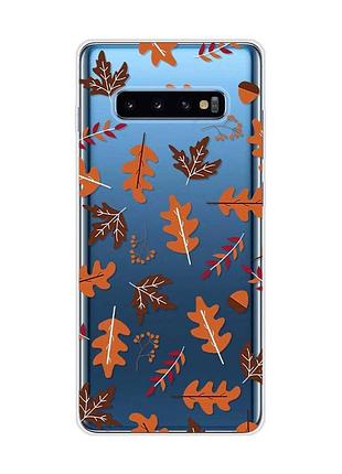 Прозрачный чехол на samsung galaxy s10 plus :: осень (принт 107)