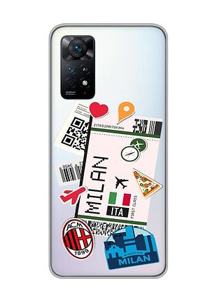 Прозорий чохол на xiaomi redmi note 11 pro :: подорожі. італія (принт 325)