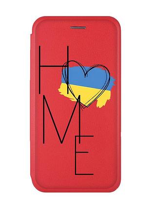 Чехол-книжка с рисунком для samsung galaxy m32/m22/a22 4g красный :: дом украина (принт 353)