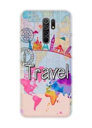 Чехол на xiaomi redmi 9 :: путешествие. travel (принт 321)