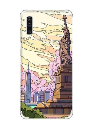 Чохол з потовщеними кутами на samsung galaxy а50 (2019) а505 :: статуя свободи (принт 331)