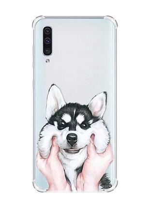 Чехол с утолщёнными углами на samsung galaxy а50 (2019) а505 :: мордочка (принт 121)