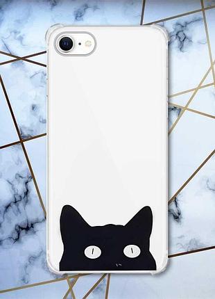 Чехол с утолщёнными углами на iphone 7/8/se 2020 :: кошечка (принт 119)