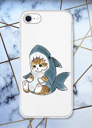Прозорий чохол для iphone 7, 8 кошеня принт 120