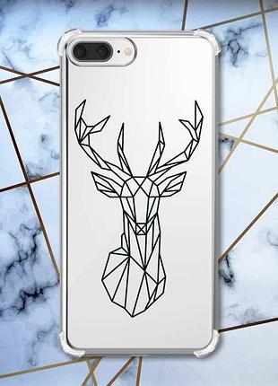 Чехол с утолщёнными углами на iphone 7 plus/8 plus :: олень (принт 128)