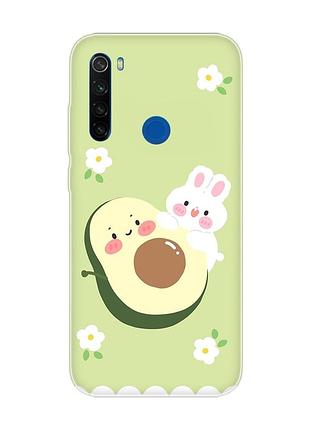 Чохол на xiaomi redmi note 8t :: авокадо і зайченя (принт 311)