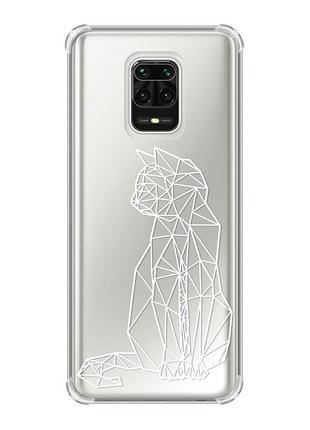 Чохол з потовщеними кутами на xiaomi redmi note 9 pro/ 9s/ 9 pro max :: котик (принт 125)