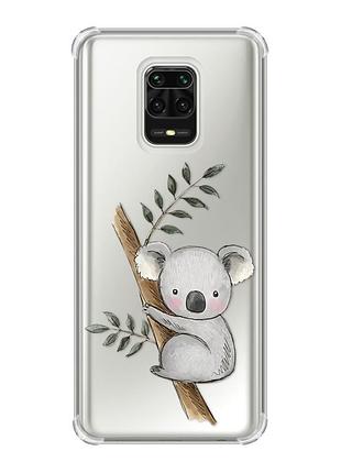 Чохол з потовщеними кутами на xiaomi redmi note 9 pro/ 9s/ 9 pro max :: коала (принт 132)