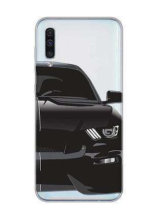 Прозорий чохол на samsung galaxy a50 (2019) a505 авто чорне (принт 232)