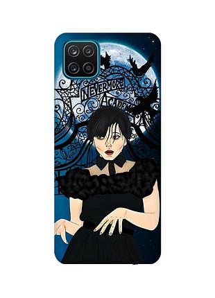 Чохол з бірюзовими боками на samsung galaxy a12 :: танець. венздей (принт 212)
