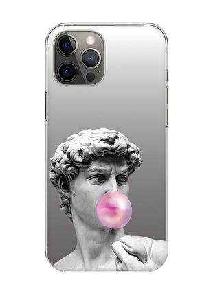 Прозрачный чехол на iphone 12 pro max :: скульптура (принт 352)