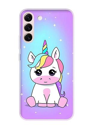 Чехол на samsung galaxy s22 :: единорог (принт 103)