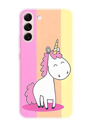 Чехол на samsung galaxy s22 :: единорог (принт 104)