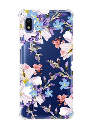 Чохол з потовщеними кутами на samsung galaxy a10 (2019)/a105 :: квітковий малюнок (принт 272)