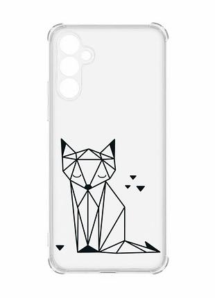 Чохол з потовщеними кутами на samsung galaxy a34 5g :: лисиця (принт 126)