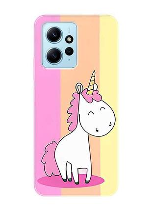 Чехол на xiaomi redmi note 12 4g единорог (принт 104)
