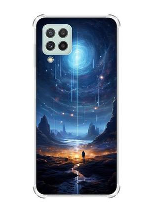 Чехол с утолщёнными углами на samsung galaxy m32/a22/m22 4g :: космос (принт 244)