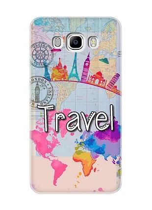 Чехол на samsung galaxy j7(2016) j710 :: путешествие. travel (принт 321)