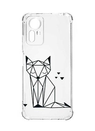 Чохол з потовщеними кутами на xiaomi redmi note 12s :: лисиця (принт 126)