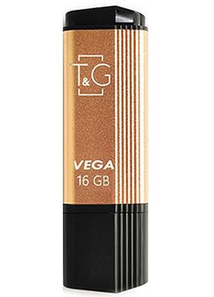 Флеш-накопичувач usb flash 16gb t&g vega gold