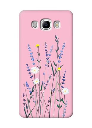 Матовий рожевий чохол на samsung galaxy j7(2016) j710 :: польові квіти (принт 270)