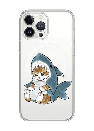 Магнитный чехол на iphone 14 pro max с поддержкой magsafe :: котёнок (принт 120)