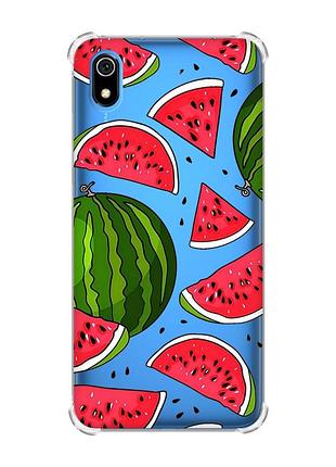 Чохол з потовщеними кутами для xiaomi redmi 7a :: кавуни (принт 341)