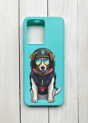 Матовий бірюзовий чохол на xiaomi redmi note 12 пес патрон (принт 4)