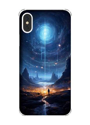 Чехол с утолщёнными углами на iphone x/xs :: космос (принт 244)