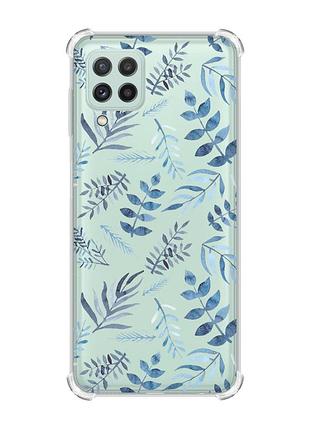 Чохол з потовщеними кутами на samsung galaxy a22 4g/m32/m22 :: рослинний фон (принт 276)