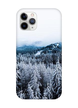 Магнитный чехол на iphone 11 pro max с поддержкой magsafe :: зимний лес (принт 164)