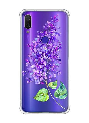 Чохол з потовщеними кутами на xiaomi redmi note 7/7 pro :: гілочка бузку /принт 280/