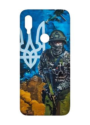 Матовий чохол з рожевими боками на xiaomi redmi note 7/7 pro :: військовий /принт 349/