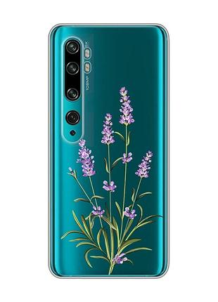 Прозорий чохол на xiaomi mi note 10/note 10 pro :: гілочки лаванди (принт 266)