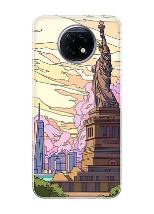 Чехол для xiaomi redmi note 9t/redmi note 9 5g :: статуя свободы (принт 331)