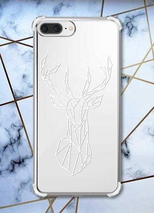 Чохол з потовщеними кутами на iphone 7 plus/8 plus :: олень (принт 129)