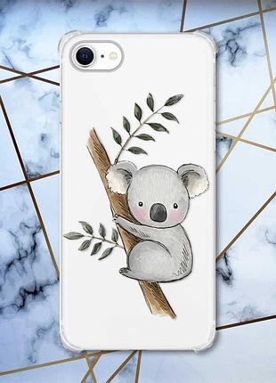 Чехол с утолщёнными углами на iphone 7/8/se 2020 :: коала (принт 132)
