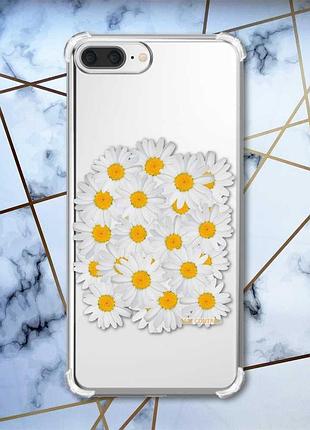 Чохол з потовщеними кутами на iphone 7 plus/8 plus :: букет ромашок (принт 40)