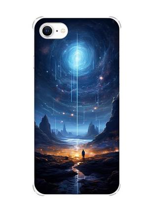 Чехол с утолщёнными углами на iphone 7/8/se 2020 :: космос (принт 244)