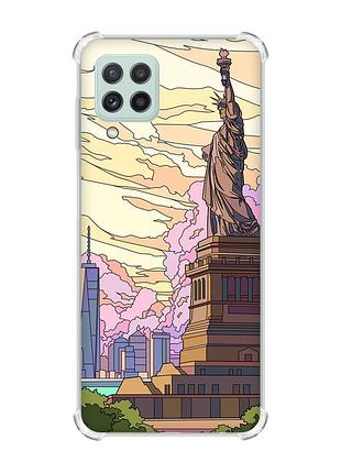 Чохол із потовщеними кутами на samsung galaxy a22 5g / a22s 5g :: статуя свободи (принт 331)