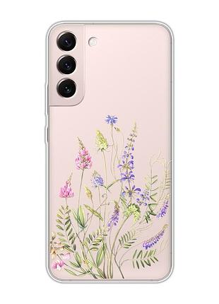 Прозорий чохол на samsung galaxy s22 :: квіткова ідилія (принт 382)