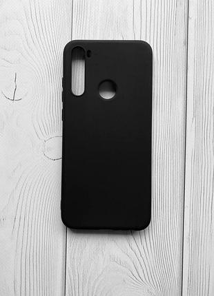 Силиконовый матовый чехол для xiaomi redmi note 8t черный