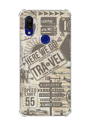 Чохол з потовщеними кутами на xiaomi redmi 7 :: мандри /принт 324/