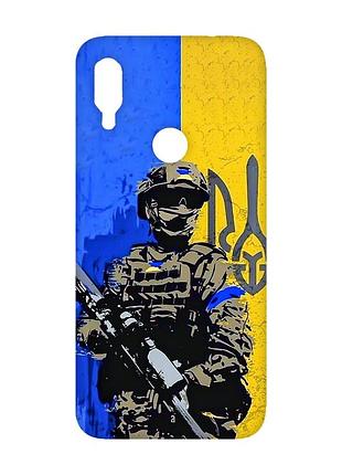 Матовий чохол з рожевими боками на xiaomi redmi note 7/7 pro :: солдат /принт 350/