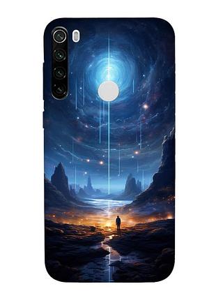 Чохол з чорними боками на xiaomi redmi note 8t :: космос (принт 244)