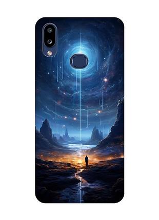 Чехол с розовыми боками на samsung galaxy a10s (a107) :: космос (принт 244)
